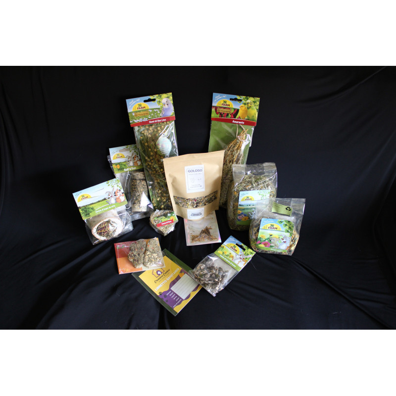 Golosità Cricetosa - Box con Snack JR Farm per Criceti e Roditori Onnivori