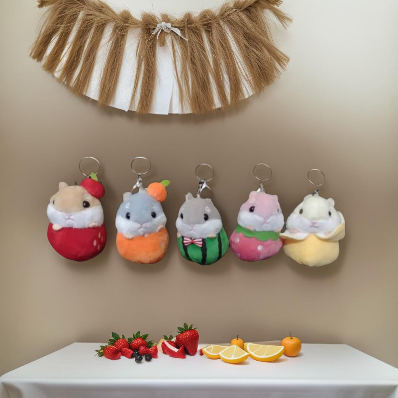 Portachiavi con Cricetino di Peluche - Accessorio Dolce per Amanti degli Animali