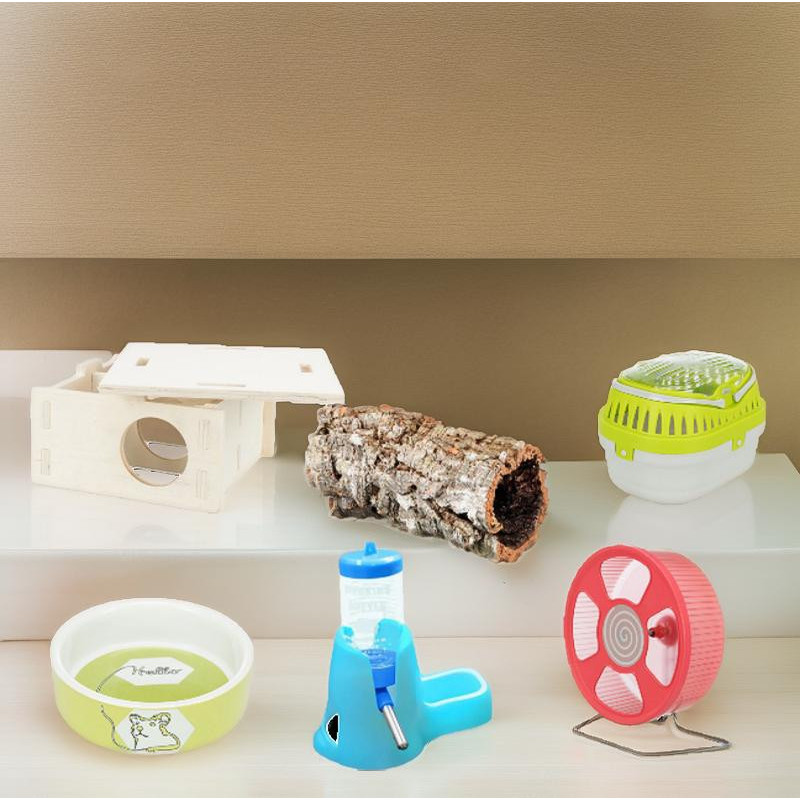 BOX CRICETO DORATO DELUXE - Habitat Completo con Accessori per Criceti