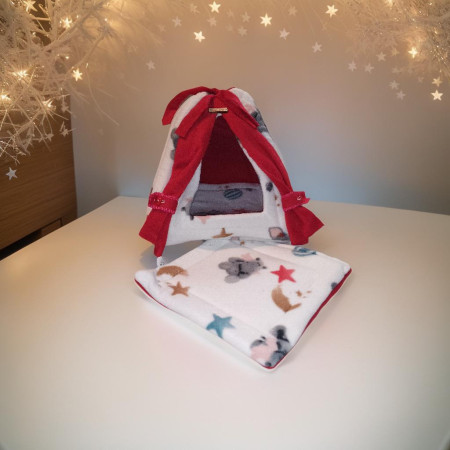 Piramidi per Roditori in Pile - Comode con Tappetini Assorbenti