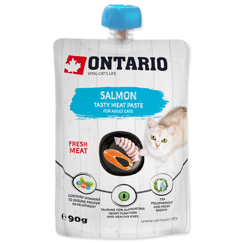 Ontario Cat Tasty Meat Paste al Salmone – 90g