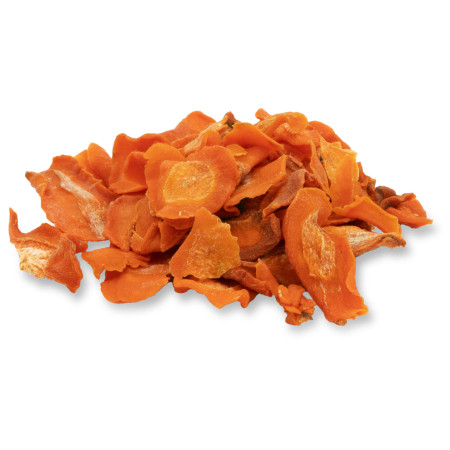 Chips di Carote Essiccate Naturali - Ricche di Fibre e Beta-Carotene