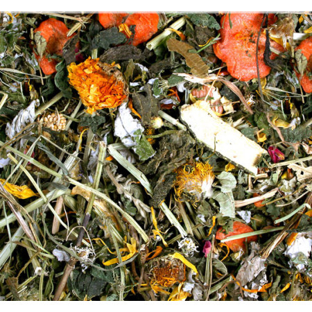 Foraggio sano per roditori e conigli nani - Foglie, erbe, verdure e fiori essiccati