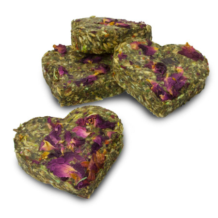 Cuori Magici Senza Cereali con Petali di Rosa, Semi e Verdure per Roditori