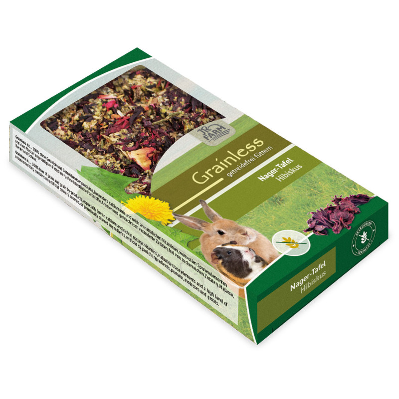 Barretta senza cereali per roditori - Semi croccanti, erbe e fiori di ibisco