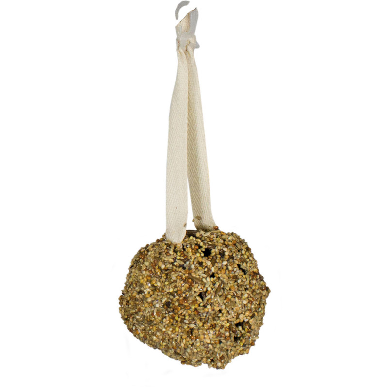 Palla di Salice Naturale con Miglio per Uccelli Ornamentali