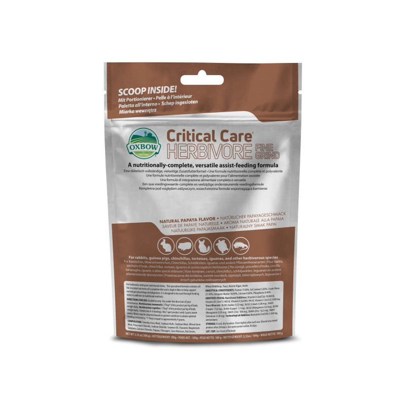 Formula Nutrizionale Completa per Piccoli Erbivori Convalescenti | Supporto Completo