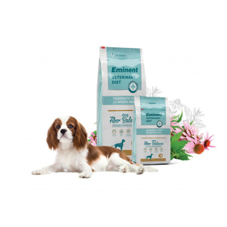 Alimento dietetico per cani con alto contenuto di fibre e basso valore energetico