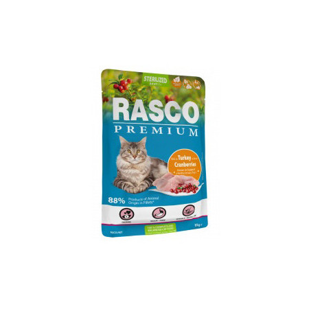 Alimenti completi per gatti sterilizzati – Filetti al vapore senza cereali, 88% carne