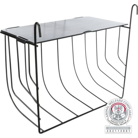 Portafieno in Metallo per Recinti Modulare con Pannelli Chiusi - Accessorio Igienico per Roditori