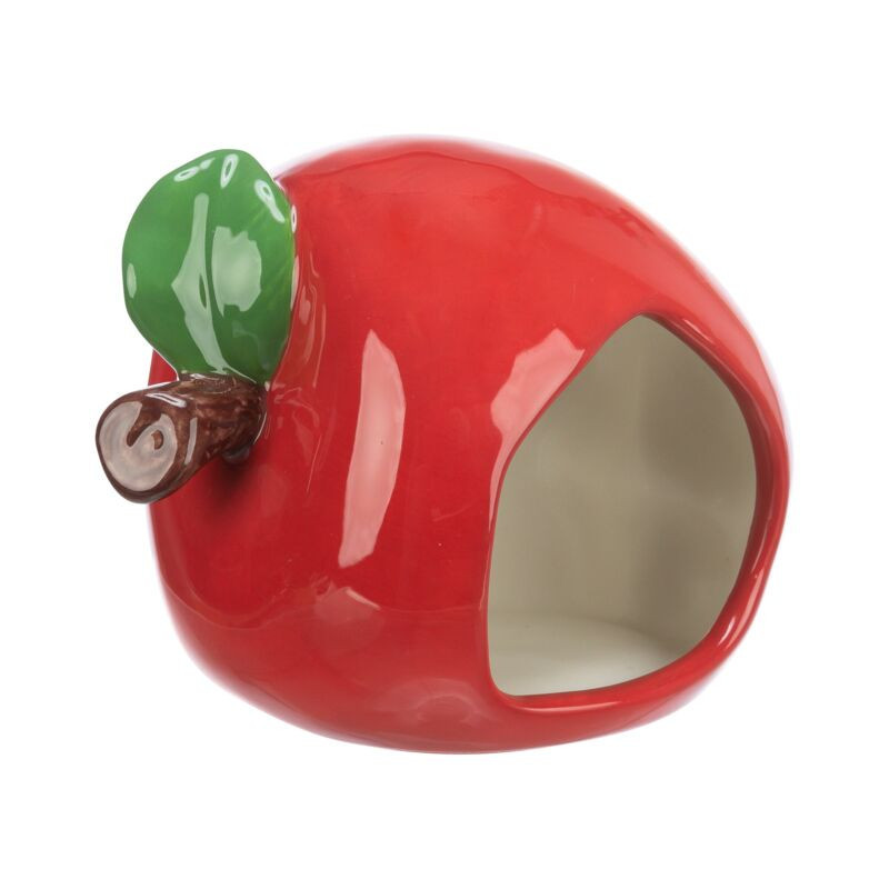 Casetta in Ceramica a Forma di Mela per Criceti e Topi – Rifugio Confortevole