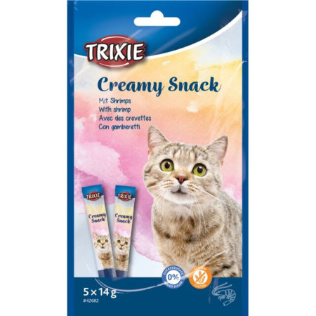 Cremine Snack per Gatti – Gamberetti e Pesce – Con Taurina e Vitamine