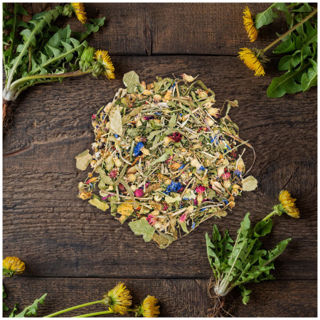 Mix di erbe e fiori per roditori | Benefici naturali per la digestione e il benessere