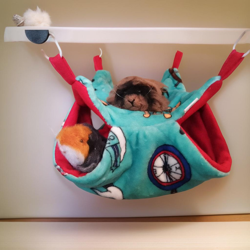 Amaca Nascondino per Cincillà, Ratti e Degu - Tana Sospesa in Pile con Ganci Inclusi